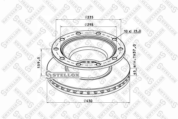 

Тормозной диск Stellox 85-00810-SX