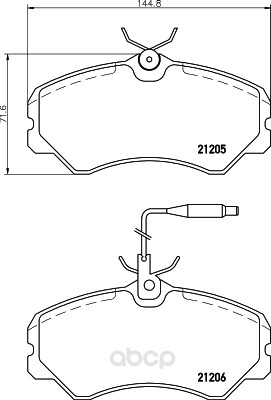 

Комплект тормозных колодок Hella 8DB355017841