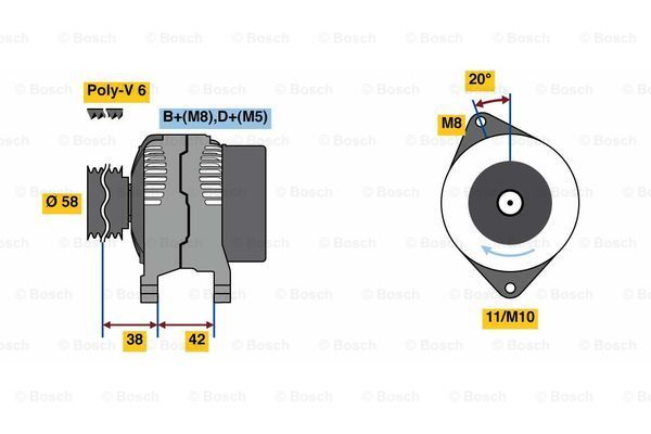 

Генератор BOSCH 0 986 081 000