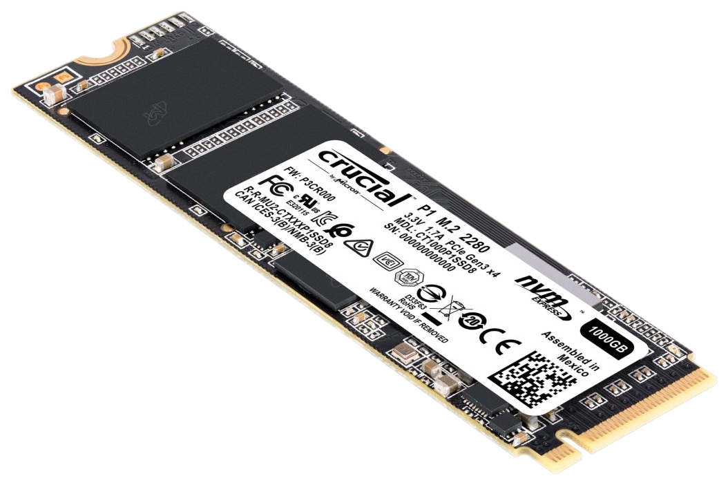 

SSD накопитель Crucial P1 M.2 2280 1 ТБ (CT1000P1SSD8), P1