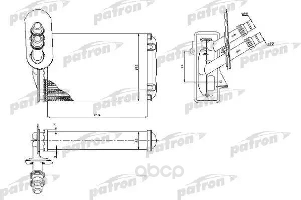 фото Радиатор отопителя patron для audi a3/seat leon/skoda octavia/volkswagen bora -95 prs2074