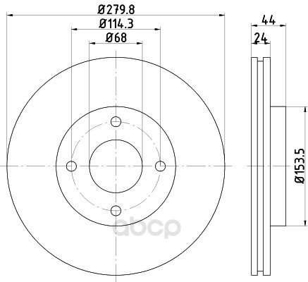 

Тормозной диск HELLA PAGID 8DD355120591