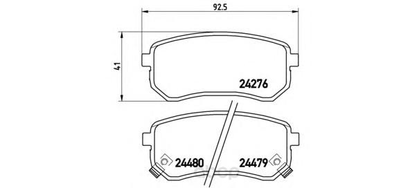 

Тормозные колодки дисковые brembo P30033