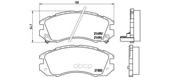 

Тормозные колодки brembo дисковые P78004