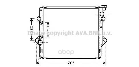 фото Радиатор охлаждения двигателя ava to2367