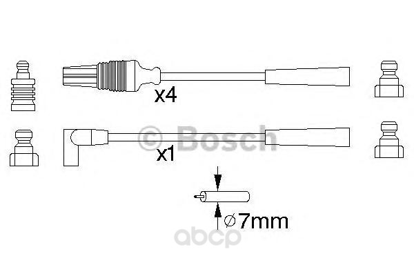 

Комплект высоковольтных проводов BOSCH 0986356889