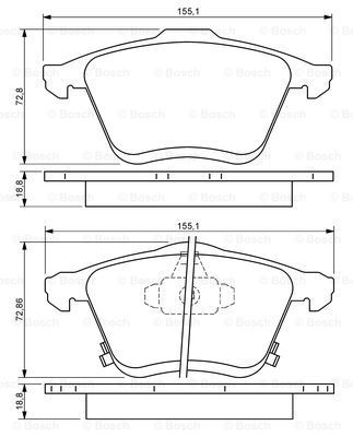 

Тормозные колодки Bosch дисковые 986494149