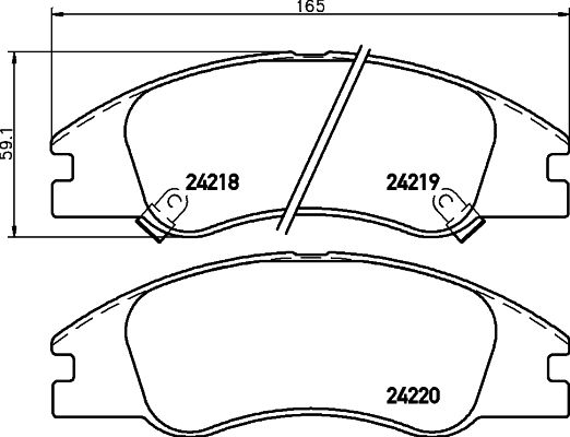 

Комплект тормозных дисковых колодок HELLA 8DB 355 028-301