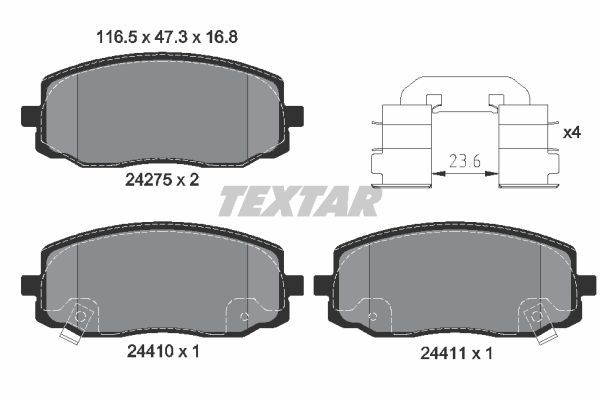 

Тормозные колодки Textar дисковые 2427501