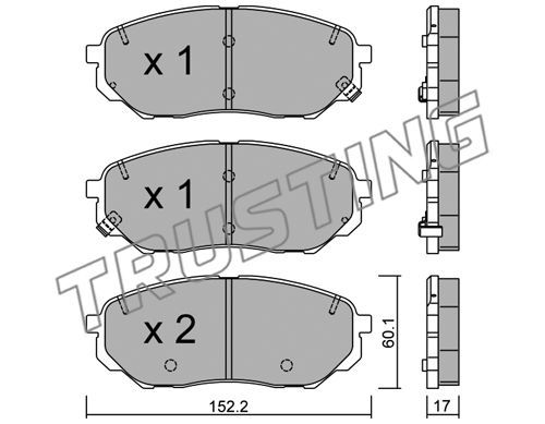 

Тормозные колодки TRUSTING дисковые 10960
