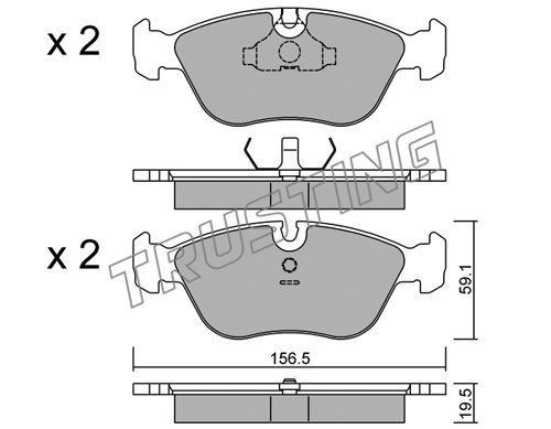фото Комплект тормозных дисковых колодок trusting 189.0