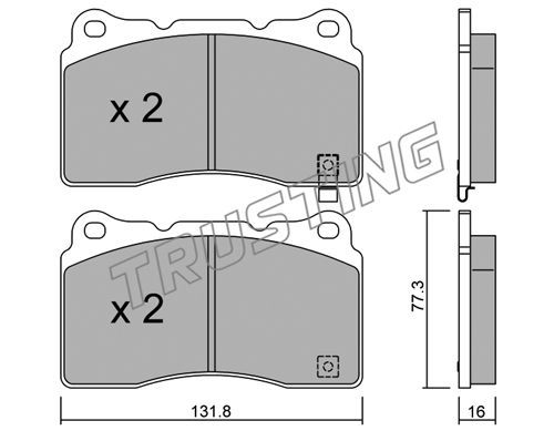 

Тормозные колодки TRUSTING дисковые 2975