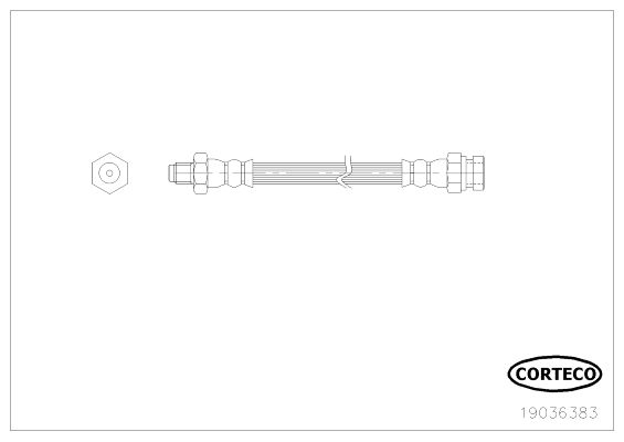 фото Шланг тормозной системы corteco 19036383