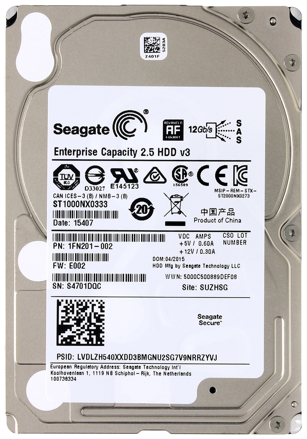 фото Внутренний жесткий диск seagate enterprise capacity 1tb (st1000nx0333)