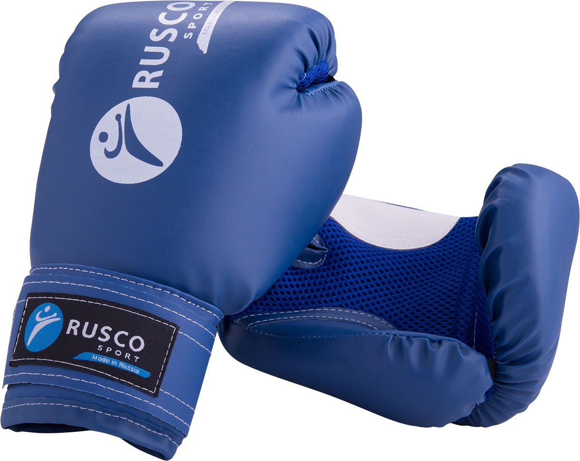 Боксерские перчатки Rusco Sport синие, 4 унций