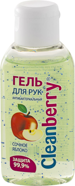 фото Гель для рук антибактериальный cleanberry "сочное яблоко" 60 мл