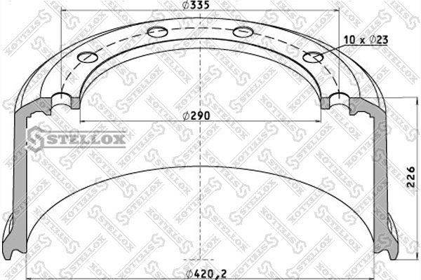 

Тормозной барабан STELLOX 85-00041-SX