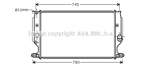 

Радиатор охлаждения двигателя AVA QUALITY COOLING TO2402