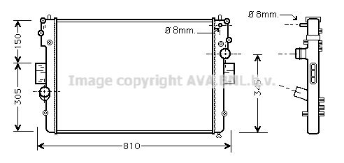 

Радиатор охлаждения двигателя AVA QUALITY COOLING IVA2057