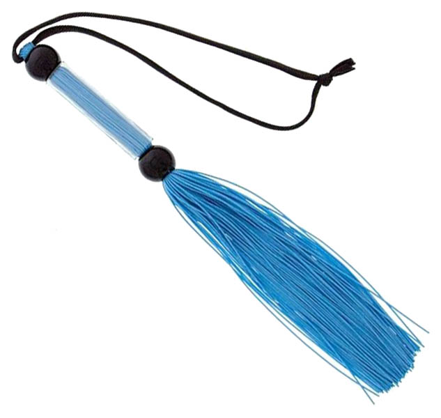 фото Мини-плеть blush novelties silicone flogger whip из силикона и акрила 25,6 см голубой