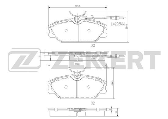 

Тормозные колодки ZEKKERT дисковые BS-1281