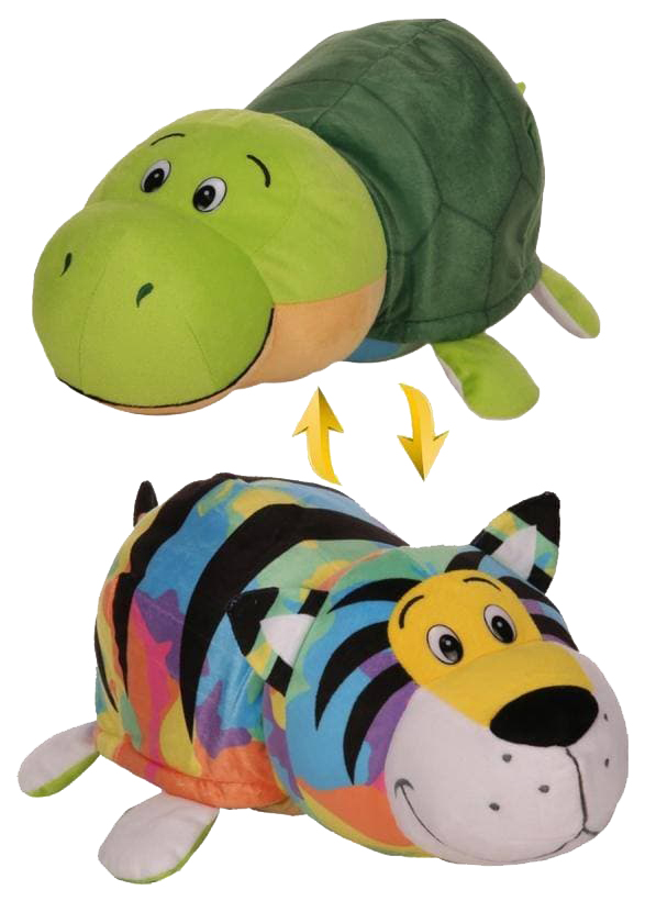 

Игрушка Вывернушка плюшевая Радужный тигр Черепашка 40 см 1Toy