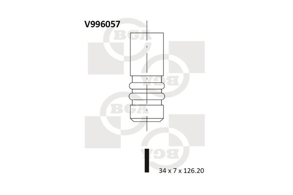 фото Впускной клапан bga v996057