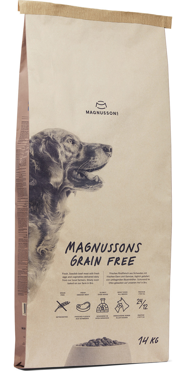 фото Сухой корм для собак magnusson grain free meat&biscuit, говядина, 14кг