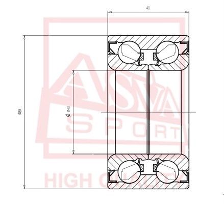 фото Подшипник asva dac40800040