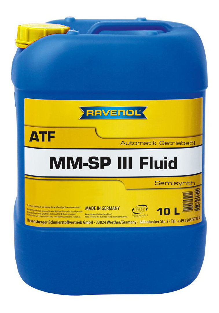 фото Трансмиссионное масло ravenol atf mm sp-iii fluid 10л 1212103-010-01-999