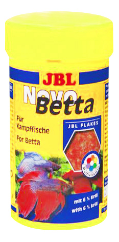 

Корм для петушков JBL NovoBetta, хлопья, 100 мл, корм для аквариумных рыбок NovoBetta основной для петушков, 100мл