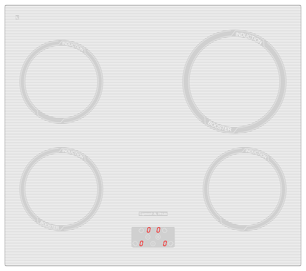 фото Встраиваемая варочная панель индукционная zigmund & shtain cis 299.60 wx white