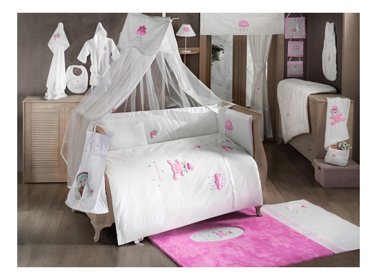 фото Комплект детского постельного белья kidboo teddy boo pink 6предметов