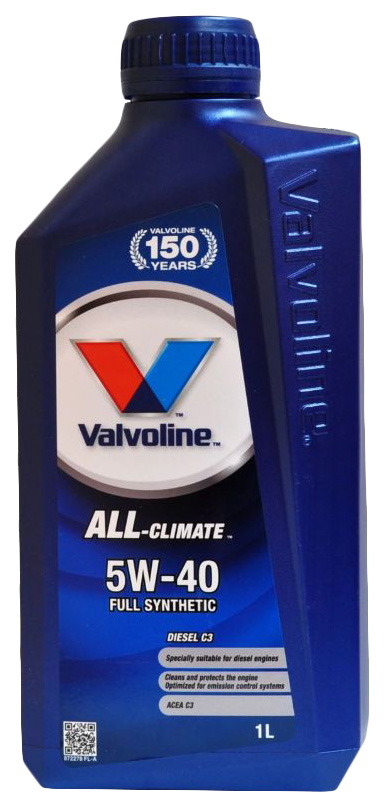 фото Aмоторное масло valvoline ll climate diesel 5w-40 c3 1л