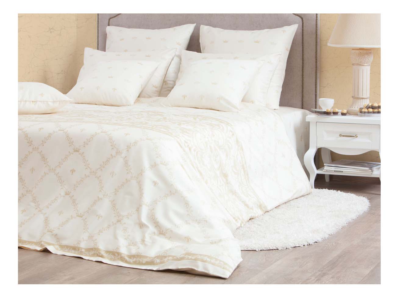 фото Комплект постельного белья "флер де лис" 2 спальный хлопковый край