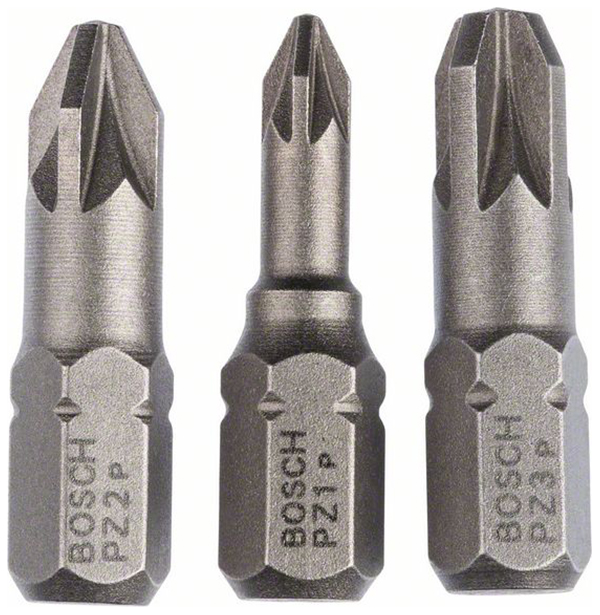 Набор бит Bosch 25мм PZ/1/2/3 XH 2607001753 металлические скобы светозар 60211 25 50 для крепления металлорукава d 25мм 50 штук