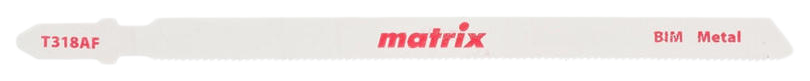 Пилки для лобзика MATRIX по металлу 3 шт T318AF, 110 x 1,2 мм Bimetal 78236 пилки для лобзика matrix по пластику 3 шт t101a 72 x 2 мм hss 78232