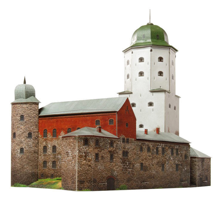 фото Модели для сборки умбум архитектурные памятники выборгский замок 79 деталей