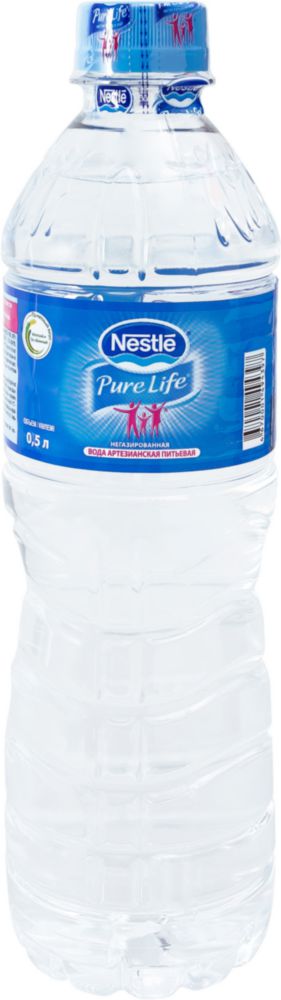 Вода артезианская Nestle pure life негазированная пластик 0.5 л