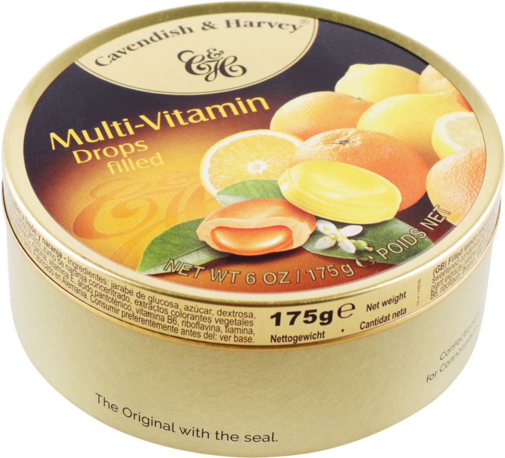 

Леденцы мультивитамин Cavendish&Harvey с фруктовой начинкой 175 г