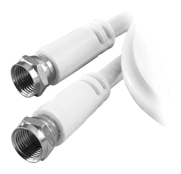 

Кабель телевизионный Vivanco F-plug - F-plug 3м White (44070), Белый, 44070