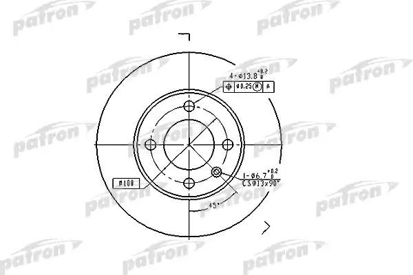 фото Тормозной диск patron pbd1516