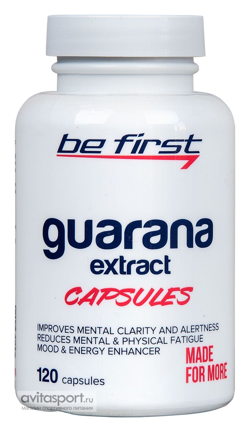 фото Энергетик be first guarana extract capsules, 120 капсул, без вкуса