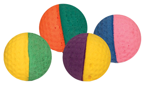 Мяч для Гольфа для кошек Triol ЭВА, в ассортименте, 4.5 см, 4 шт
