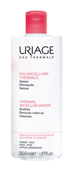 Мицеллярная вода Uriage Thermal Micellar Water Skin Prone To Redness 500 мл корректирующая база под макияж hd skin equalizer pr021 01 redness correcting 30 мл