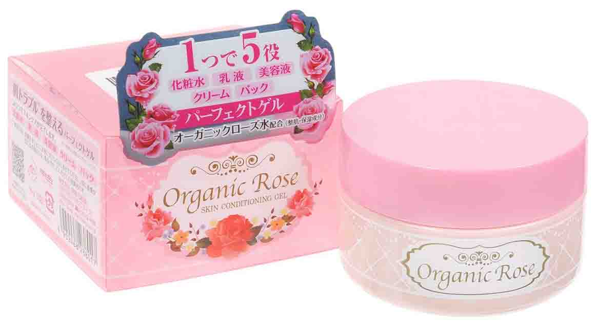 

Гель-кондиционер для лица Meishoku Organic Rose с экстрактом дамасской розы 90 г, Гель-кондиционер с экстрактом розы