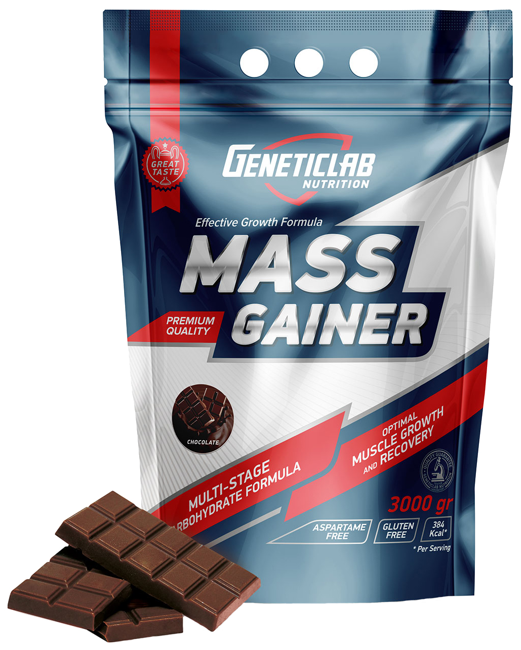 фото Гейнер geneticlab nutrition mass gainer, 3000 г, chocolate