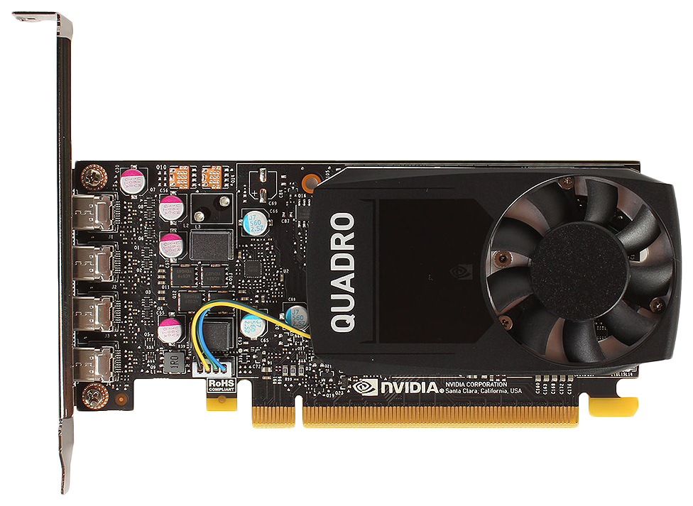 

Видеокарта PNY NVIDIA Quadro P1000 (VCQP1000-PB), Черный, Quadro P1000