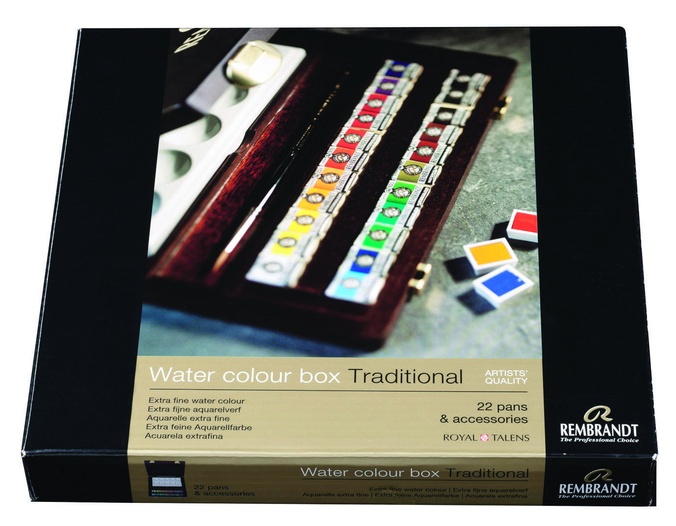 

Акварель Royal Talens Rembrandt Традиционный деревянный короб 22 цв, Rembrandt. Традиционный