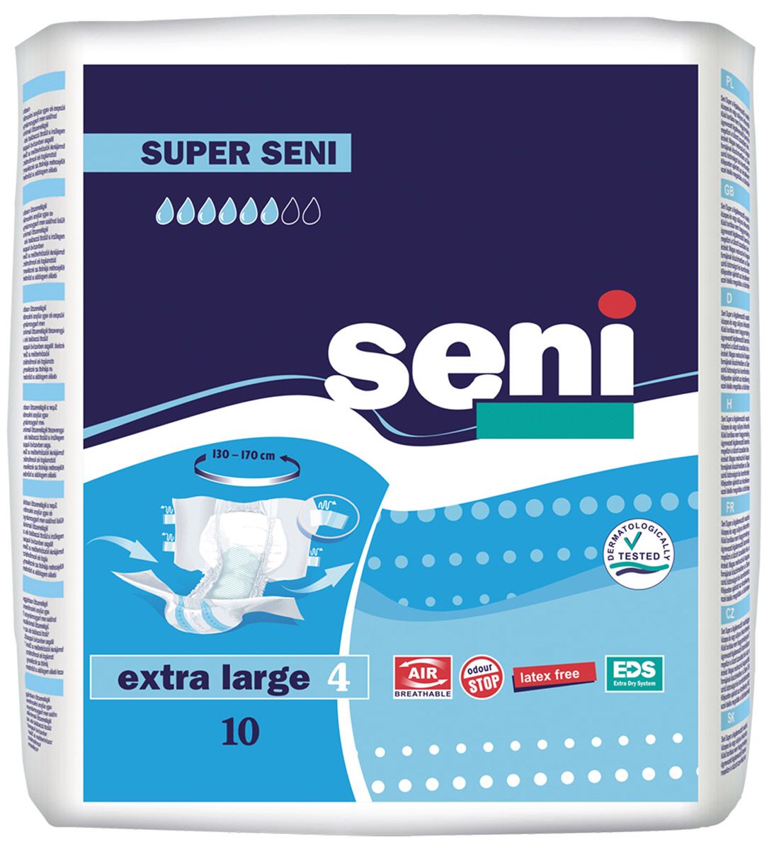 Подгузники для взрослых Seni Super Seni Extra Large, 10 шт (XL10-JA1)
